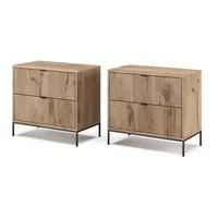 Vicco Nachttisch Eliza Viking Oak, 2er Set