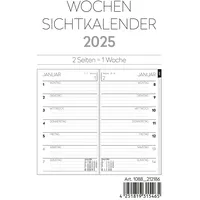 Adina 2025 ADINA Wochen-Sichtkalender 9x15cm 1S/1W Einlage