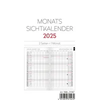 Adina 2025 ADINA Monats-Sichtkalender 9x15cm 2S/1Monat Einlage