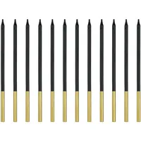 Partydeco Geburtstagskerzen 14 cm | 12 Stck. - Schwarz