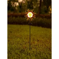 NORTHPOINT LED Solar Gartenstab Solarstecker Außenbereich mit Dämmerungssensor Sonne