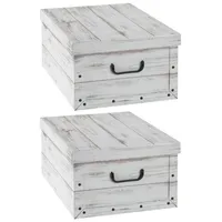 Home4You Aufbewahrungsboxen 2er Set, 51 x 37 cm