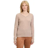 Betty Barclay Kaschmir-Pullover mit V-Ausschnitt 40, Funghi Melange |