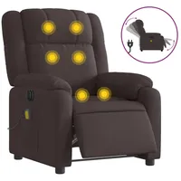 VidaXL Massagesessel, Elektrisch Dunkelbraun Stoff