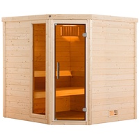 Weka Premium Massivholzsauna Turku 2 - 45mm Eckeinstieg-9,0 kW