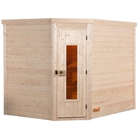 Weka Premium Massivholzsauna Turku 3 Massivholztür 9,0 kW Saunaofen