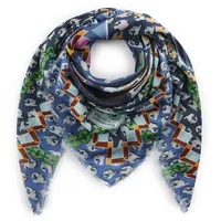 Codello Halstuch mit plakativem Seehund-Motiv blau Damen