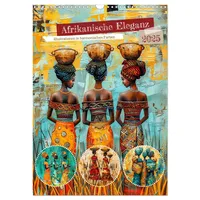 Calvendo Afrikanische Eleganz - Illustrationen in harmonischen Farben (Wandkalender