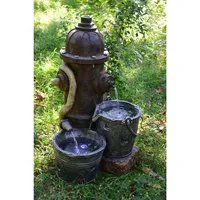 Harms Import Brunnen Stein Terrasse Garten Polyresin Veranda Hydrant
