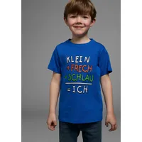 Kidsworld T-Shirt »Mit Spruch: KLEIN+FRECH+SCHLAU...« Kurzarm, Basic-Passform, bedruckt, Rundhalsausschnitt