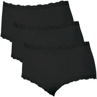 NINA VON C. Damen-Taillenslip 3er-Pack Modal schwarz 40