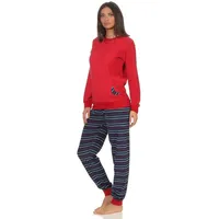 RELAX by Normann Damen Frottee Pyjama mit Bündchen -