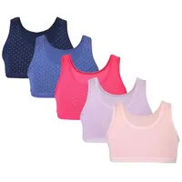TupTam Mädchen Bustier mit Breiten Trägern 5er Pack, Farbe: