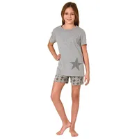 Normann Pyjama Wunderschöner Mädchen Shorty, kurzarm Schlafanzug in Sterne-Optik