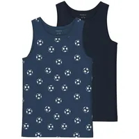 NAME IT Jungen NKMTANK TOP 2P Dark Denim Football