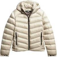 Superdry Damen. Fuji Steppjacke mit Kapuze Pelikan beige 38