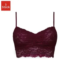SNOCKS Spitzen BH - Damen Bustier Spitze, Ohne Bügel,