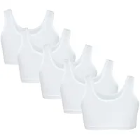 TupTam Mädchen Bustier mit Breiten Trägern 5er Pack, Farbe: