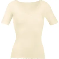 NINA VON C. Damen-Unterhemd, 1/2-Arm Feinripp Creme Größe 40