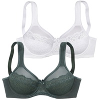 PETITE FLEUR Minimizer-BH Damen grün+weiß Gr.90B