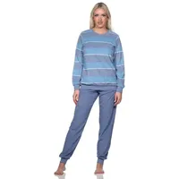 Normann Frottee Schlafanzug in blau | Gr.: 60-62