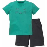 VIVANCE Pyjama (2 tlg., 1 Stück) Schlafanzug mit Cat