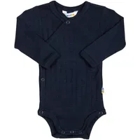 Joha Wickelbody langarm Wolle/Seide, blau, 68