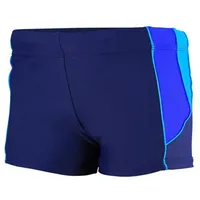 Aquarti Jungen Kurze Badehose mit Einsätzen Seitlich, Farbe: Dunkelblau/Blau/Hellblau,
