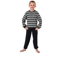 Normann Frottee Pyjama langarm Schlafanzug Bündchen - 64779 in