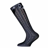 Ewers Kniestrümpfe Traforato Schleife in navy | 35-38