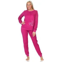 Normann Frottee Pyjama Knopfleiste und Bündchen, auch in lila