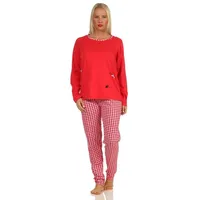 RELAX by Normann Damen Langarm Schlafanzug Pyjama mit süssen