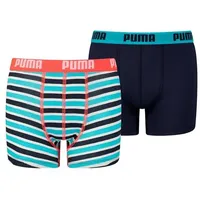 Puma BASIC BOXER Printed Stripes 2P in Fluo Red