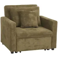 Mendler Schlafsessel HWC-L90 Cord 100 x 86 x 200