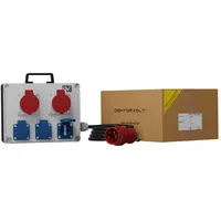 Doktorvolt Stromverteiler 2x16A 3x230V mit Kabel und Stecker franz/belg