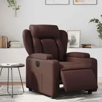 VidaXL Elektrischer Relaxsessel Braun Kunstleder