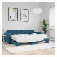 VidaXL Tagesbett Ausziehbar Blau 80x200 cm Samt