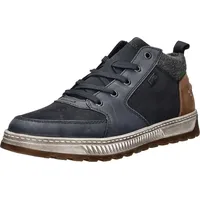 Rieker Herren 37011 Schnürstiefel, Blau, 42 EU Weit