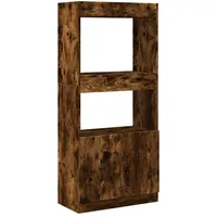 VidaXL Highboard Räuchereiche 63x33x140 cm Holzwerkstoff