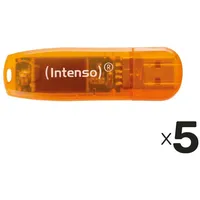 Intenso Rainbow Line 3502490 USB 2.0 64GB orange/transparent 5er