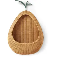 Ferm Living - Pear Wandaufbewahrung, Rattan geflochten