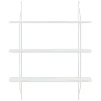 [en.casa] Wandregal Østfold 100x80x21 cm Weiß