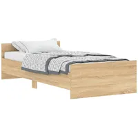 VidaXL Bettgestell ohne Matratze Sonoma-Eiche 100x200 cm Holzwerkstoff