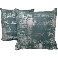 Jet-Line Jet-Line® 2-er Set Deko Kissen Petrol - Silber