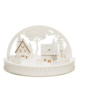 Konstsmide LED Holzsilhouette Häuser und Rentiere