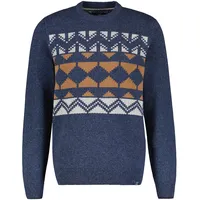 Lerros Strickpullover mit Jacquardmuster", in Übergrößen - Classic navy),
