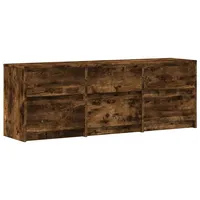 VidaXL TV-Schrank mit LED-Beleuchtung Räuchereiche 140x34x50 cm