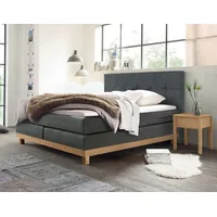 Hasena Bella Boxspringbett 140-180 cm braun / Dunkelgrau, Liegefläche:160