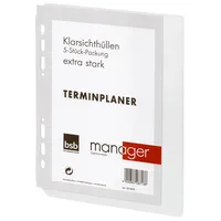 Bsb Ersatzeinlage Klarsichthüllen, ca. A5, 6-Fach Lochung - für
