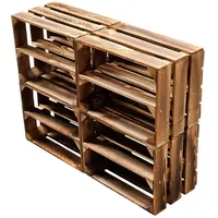 Teramico Vintage Holzkisten 40 x 30 x 25cm geflammt